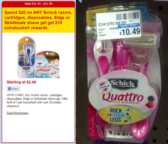 Schick deals