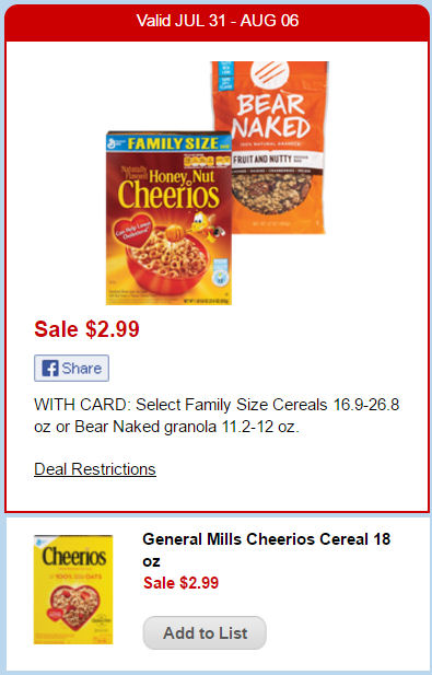 cheerios deal