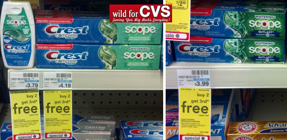 Crest With Scope Toothpastes Starting at 53¢ Each