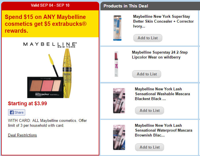 maybelline cosmetics