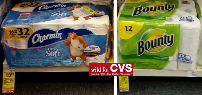 Charmin 47¢ Per Double Roll & Bounty 62¢ Per Roll!