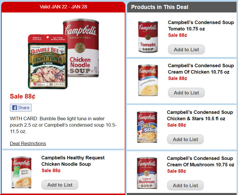 campbell's deals