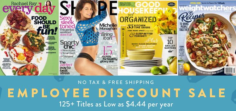 Employee Price Magazine Sale