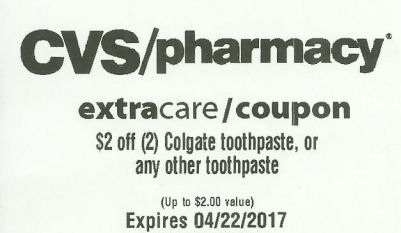 cvs toothpaste coupon