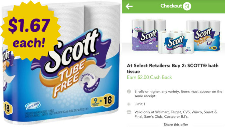 Scott bath tissue deal