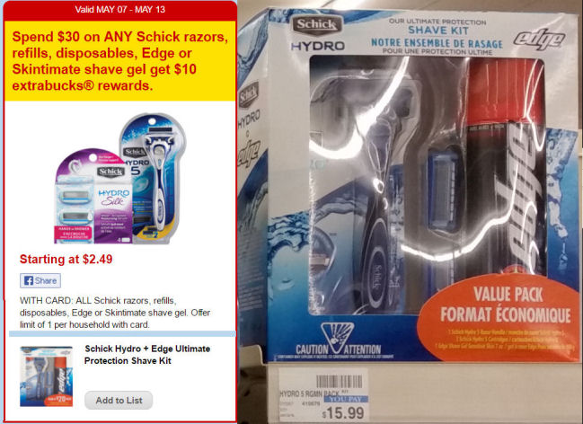 schick hydro deals