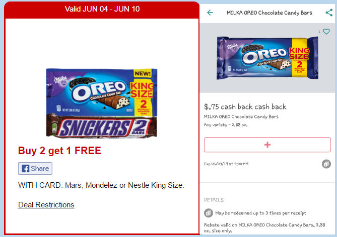 Oreo Milka bars deal