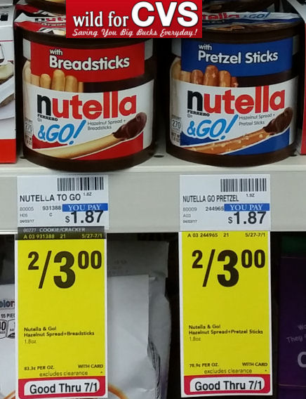 nutella deals