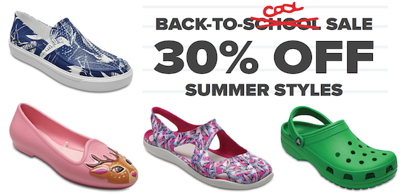 Crocs 30 percent off code