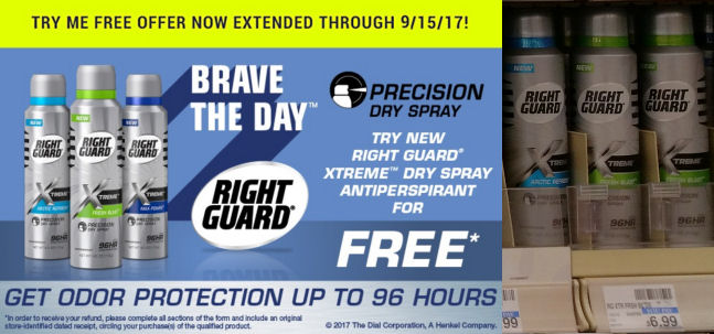 right guard precision dry spray deal