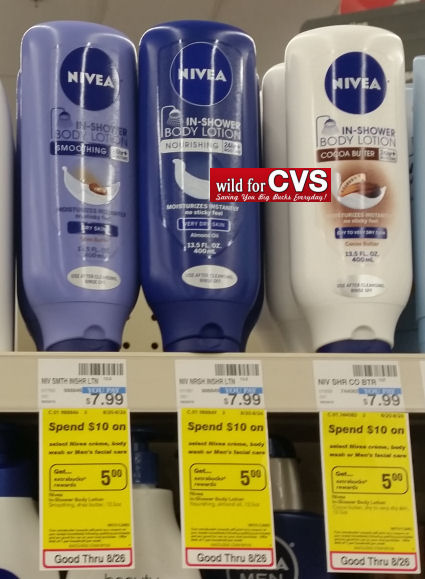 nivea lin shower lotions