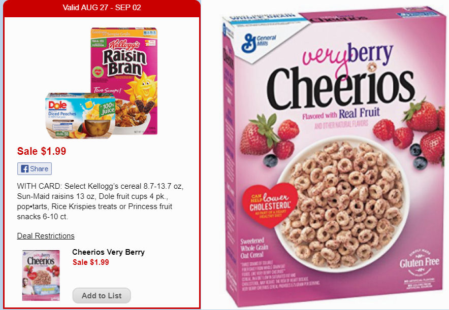 very berry cheerios deal