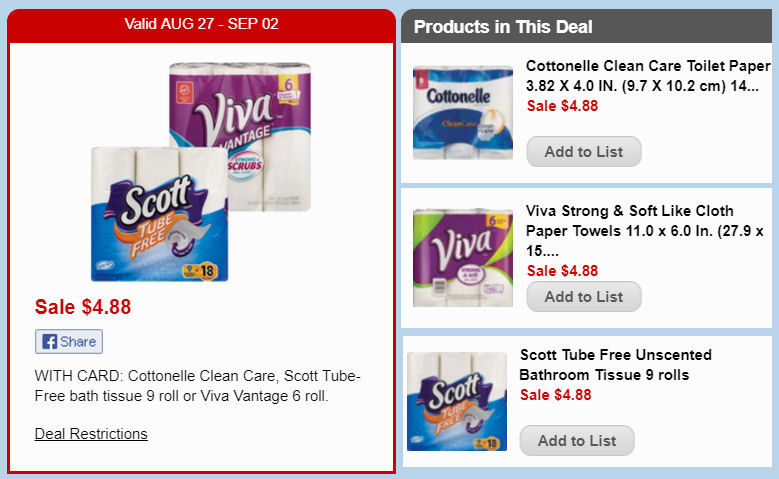 viva scott and cottonelle deals