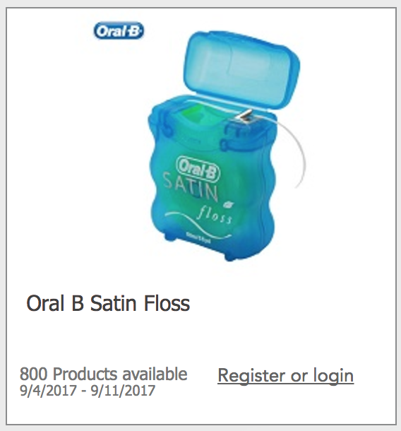 Free Oral-B Floss