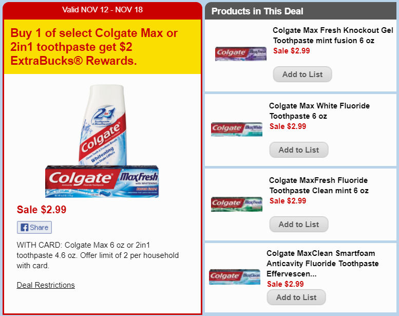 colgate deal