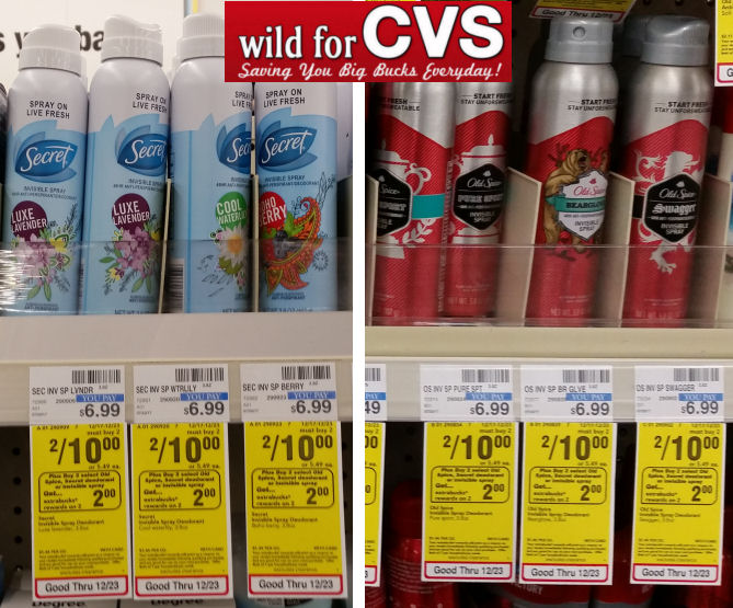 secret and old spice dry sprays