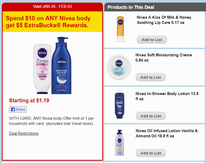 nivea deal