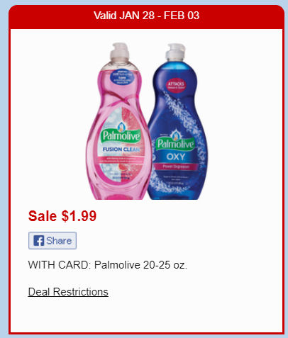 palmolive dish detergent deal