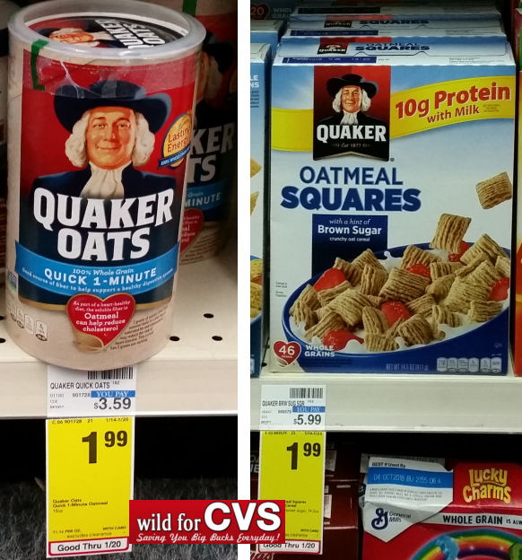 quaker oats and cereal deals