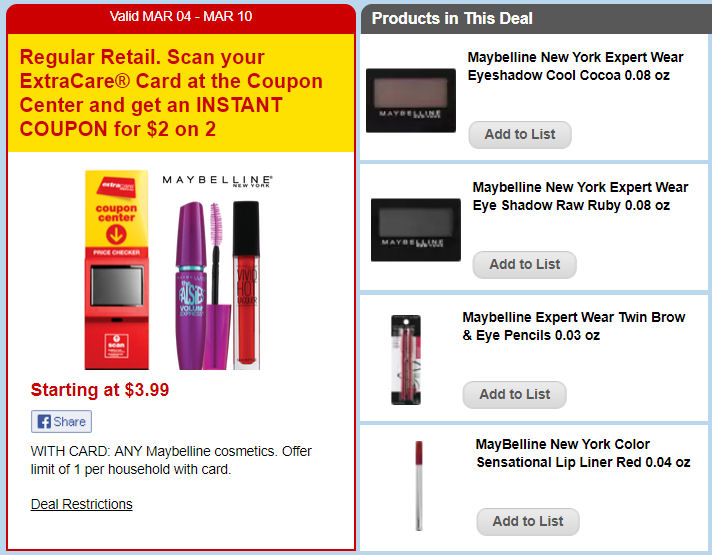 maybelline deals