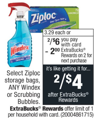 windex and ziploc deals