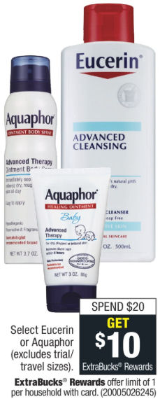 eucerin and aquaphor