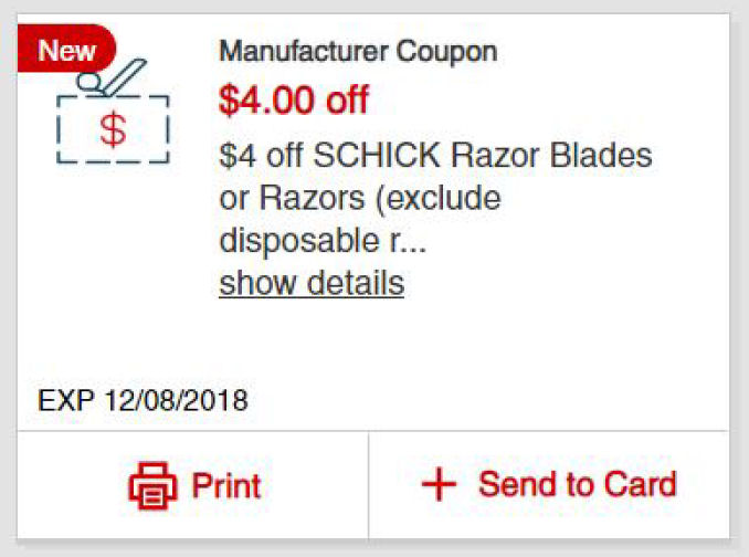 schick cvs coupon