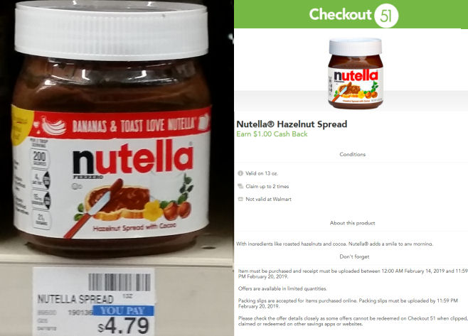 nutella deals