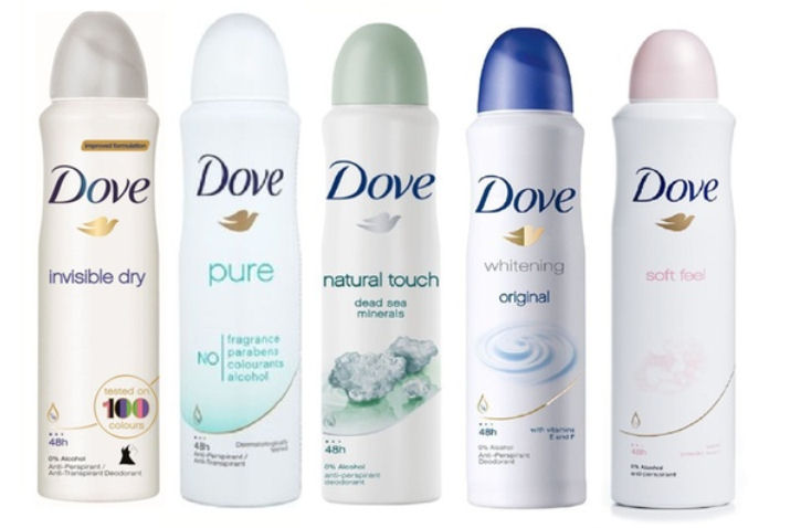 dove dry spray